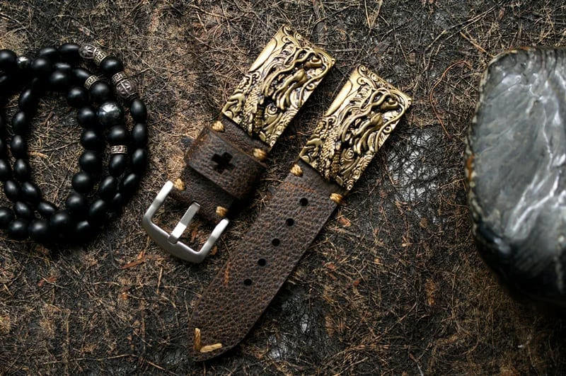 Dragon Bronze Pendants Strap ( 2pieces) for Panerai or Apple Watch 1 and 2 – image 4